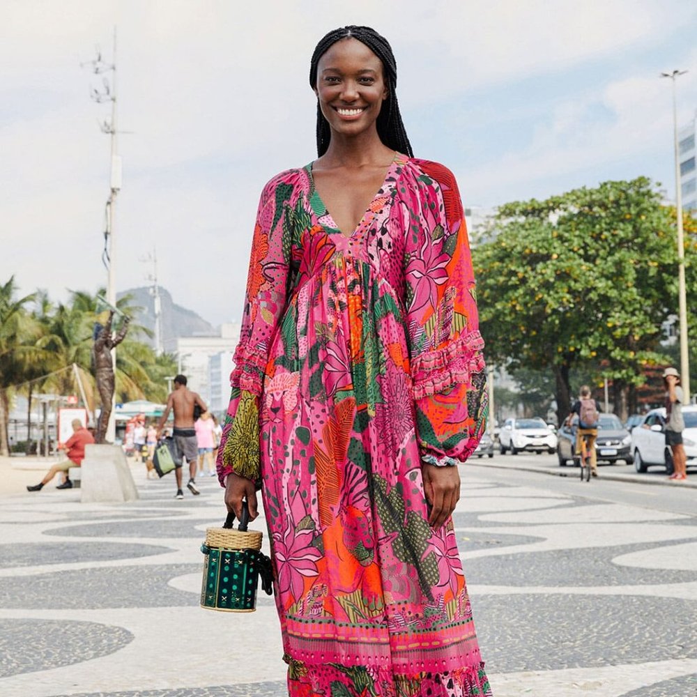 Farm Rio Pink Cool Leopards Maxi Dress (New with Tags)